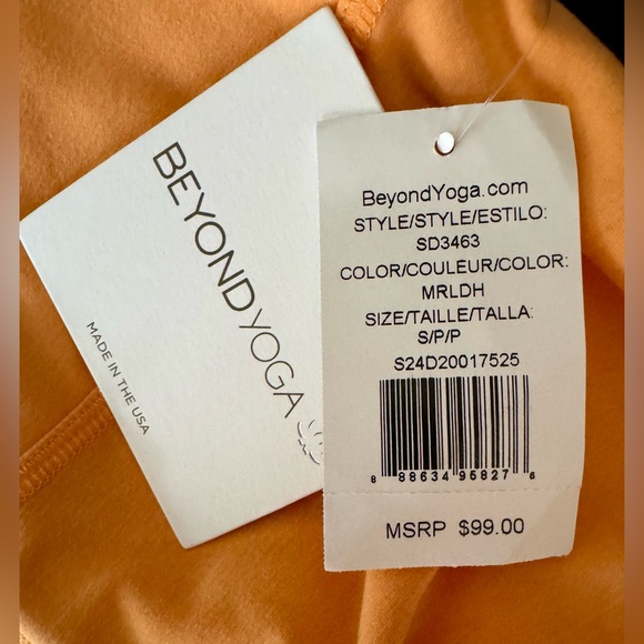 NWT Beyond Yoga Spacedye Peachy Orange High-Rise Midi Leggings - Size Small - Picture 4 of 8